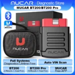 MUCAR BT200/BT200 Pro OBD2 Bluetooth Diagnostic Tool Full System Diagnose Oil SAS 15 Reset OBD 2 Scanner for All Car Code Reader