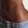 Double Layer Bead Ladies Waist Belly Chain Piercing Jewelry Fashion Body  Trendy Jewelry Accessories Spring Summer Gifts