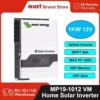 MUST Energy 1KW 12V 230V Home MPPT Hybrid Solar Inverter MPPT 60A PV 105V Pure Sine Wave Solar System WIFI Monitor